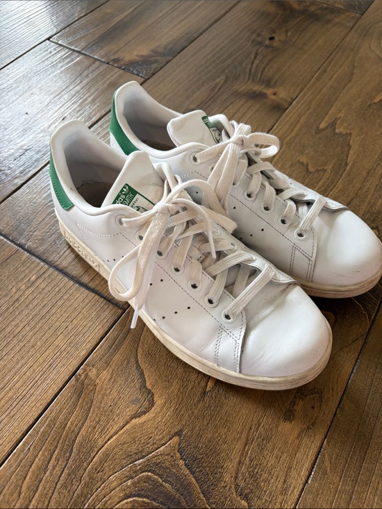 adidas Other - adidas Stan Smith White Sneakers with Green Logo
